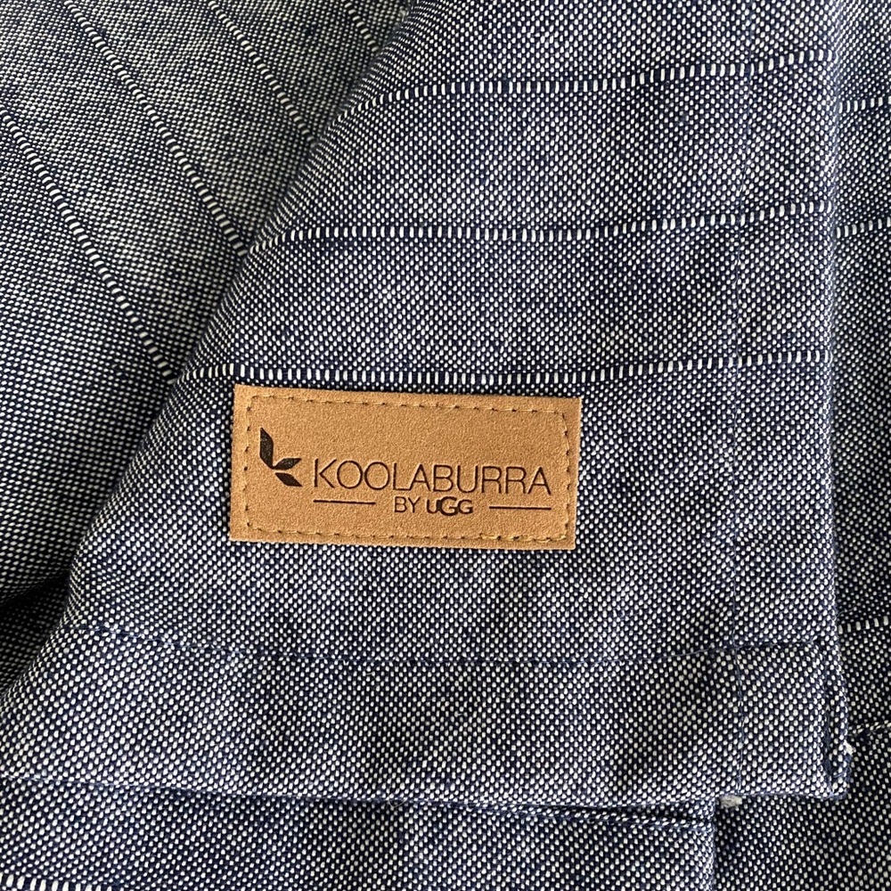 Ugg Koolaburra Shower Curtain in blue denim.